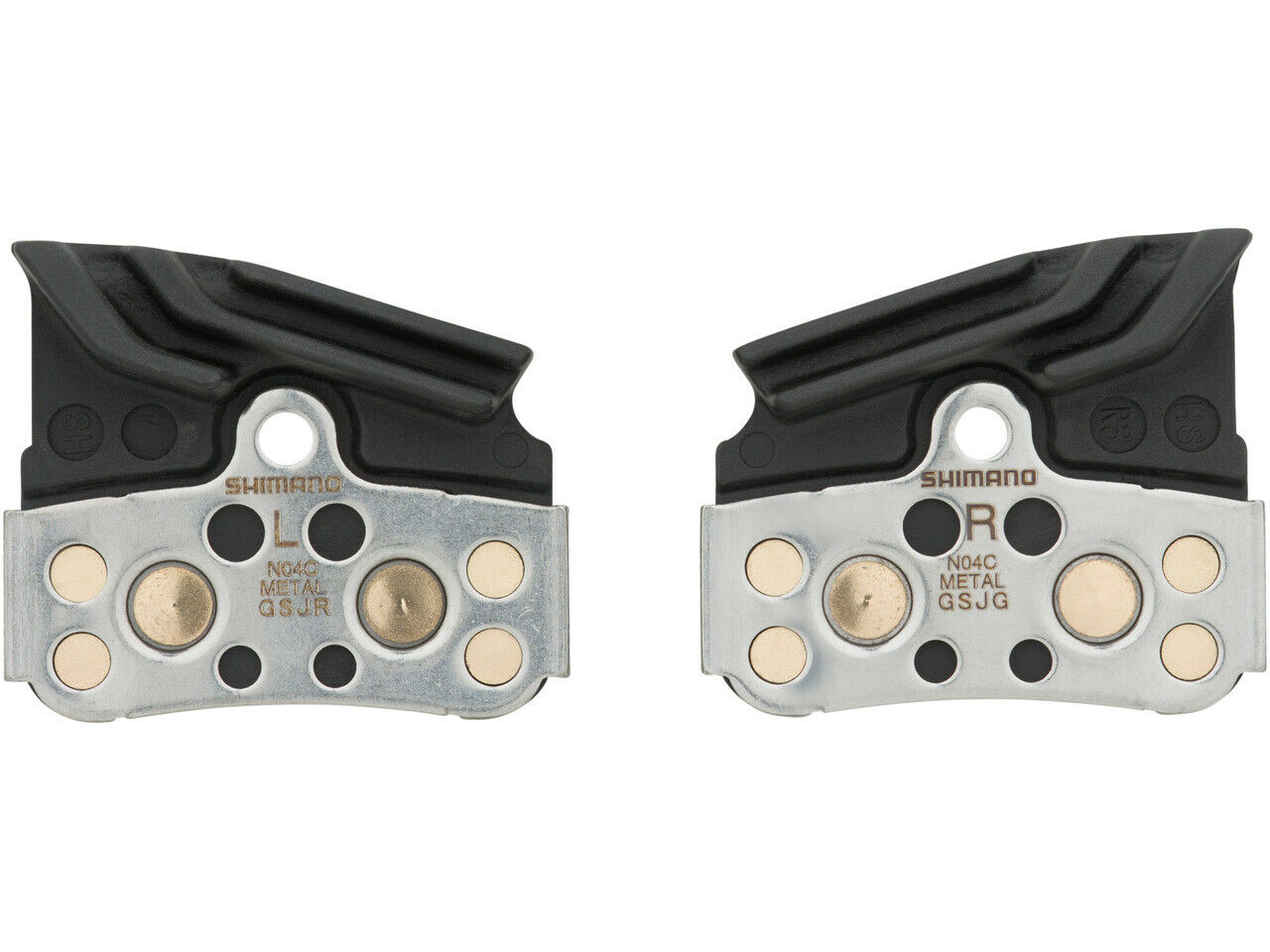 Shimano N04C Metal Disc Brake Pads With Cooling Fins For XTR/XT/SLX #Y1XD98020 - Fresh Stock Dated February 2026