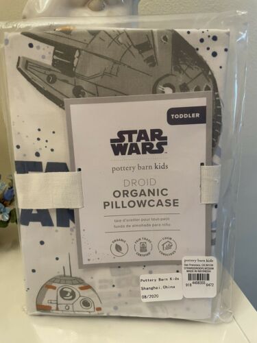 Pottery Barn Star wars Toddler Pillowcase Droid superhero boy holiday gift robot - Fresh Stock Dated December 2025