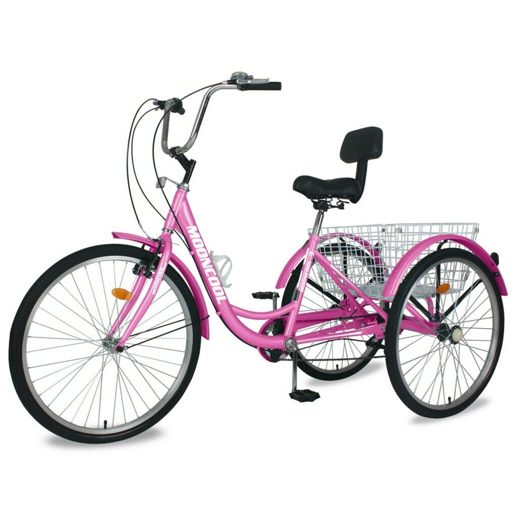 7 Speed Adults Trikes 26 inch 3-Wheeled Bicycles Cruiser Trike &Basket Women Men - Fresh Stock Dated February 2026