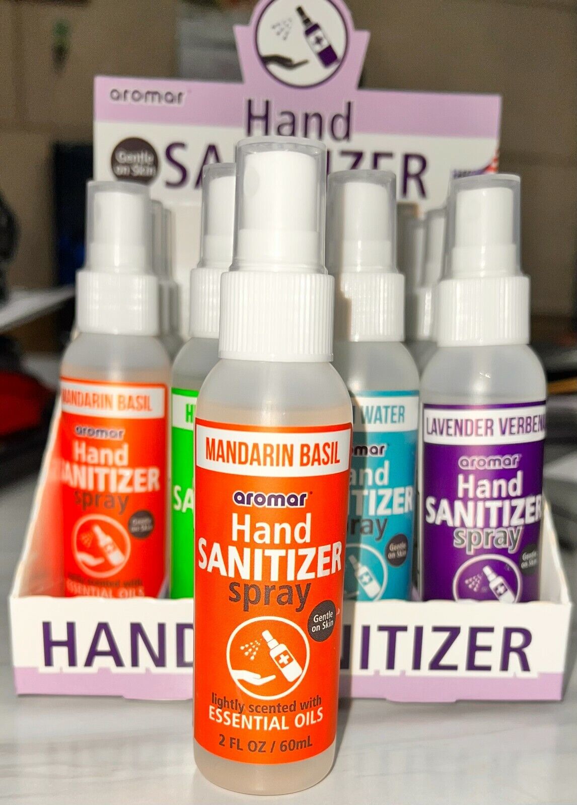 5X/16X Hand Sanitizer Lightly Scented+Essential Oils 2FL OZ Spray 70%-FREE SHIP! - Fresh Stock Dated February 2026