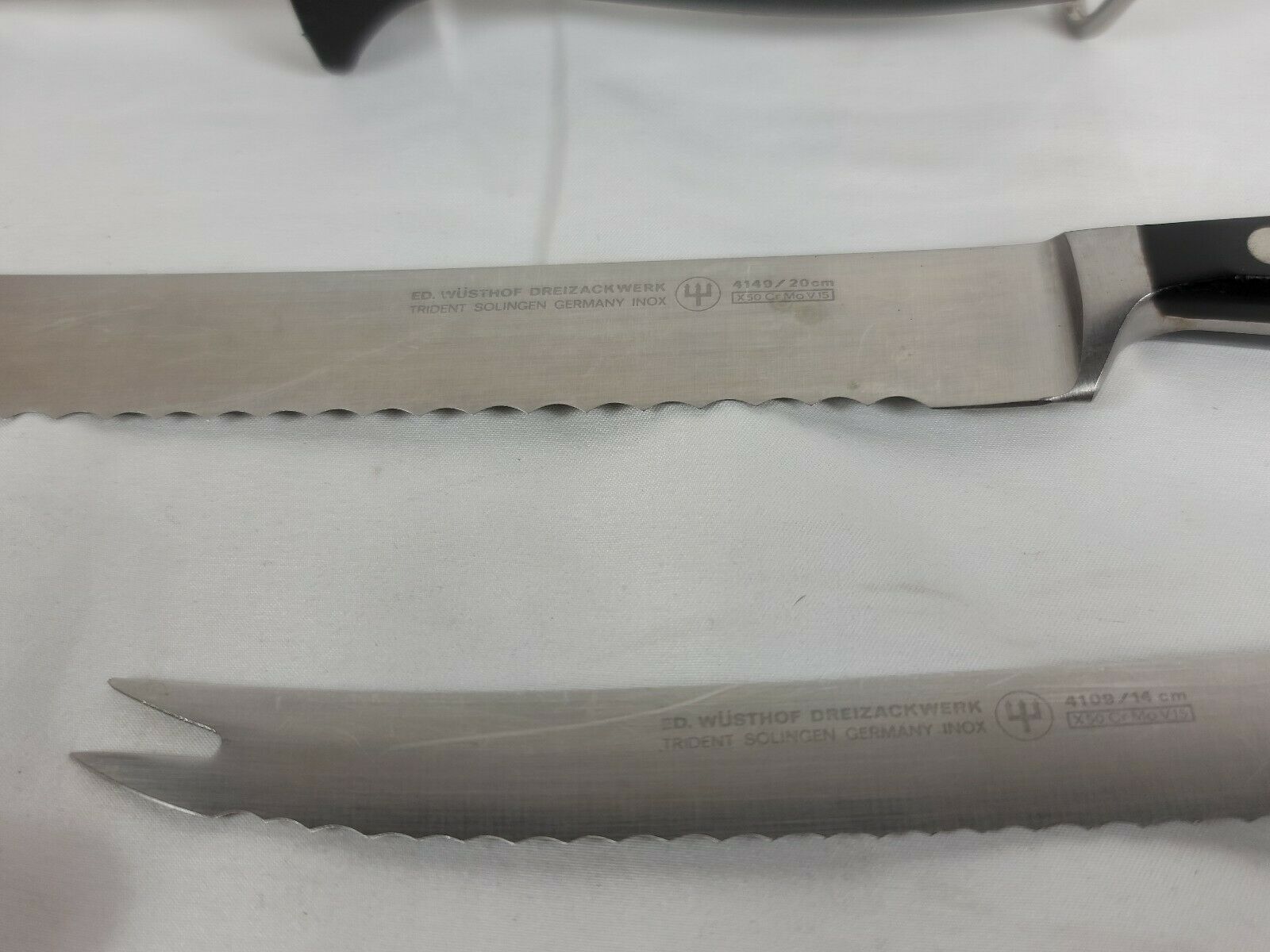 Wusthof Trident 9pc Knife Set with Original Block and Ceramic Sharpener - Fresh Stock Dated December 2025