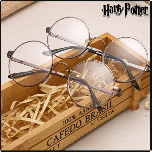 Harry Potter Glasses Round Metal Frames Clear Lens Transparent - Fresh Stock Dated December 2025