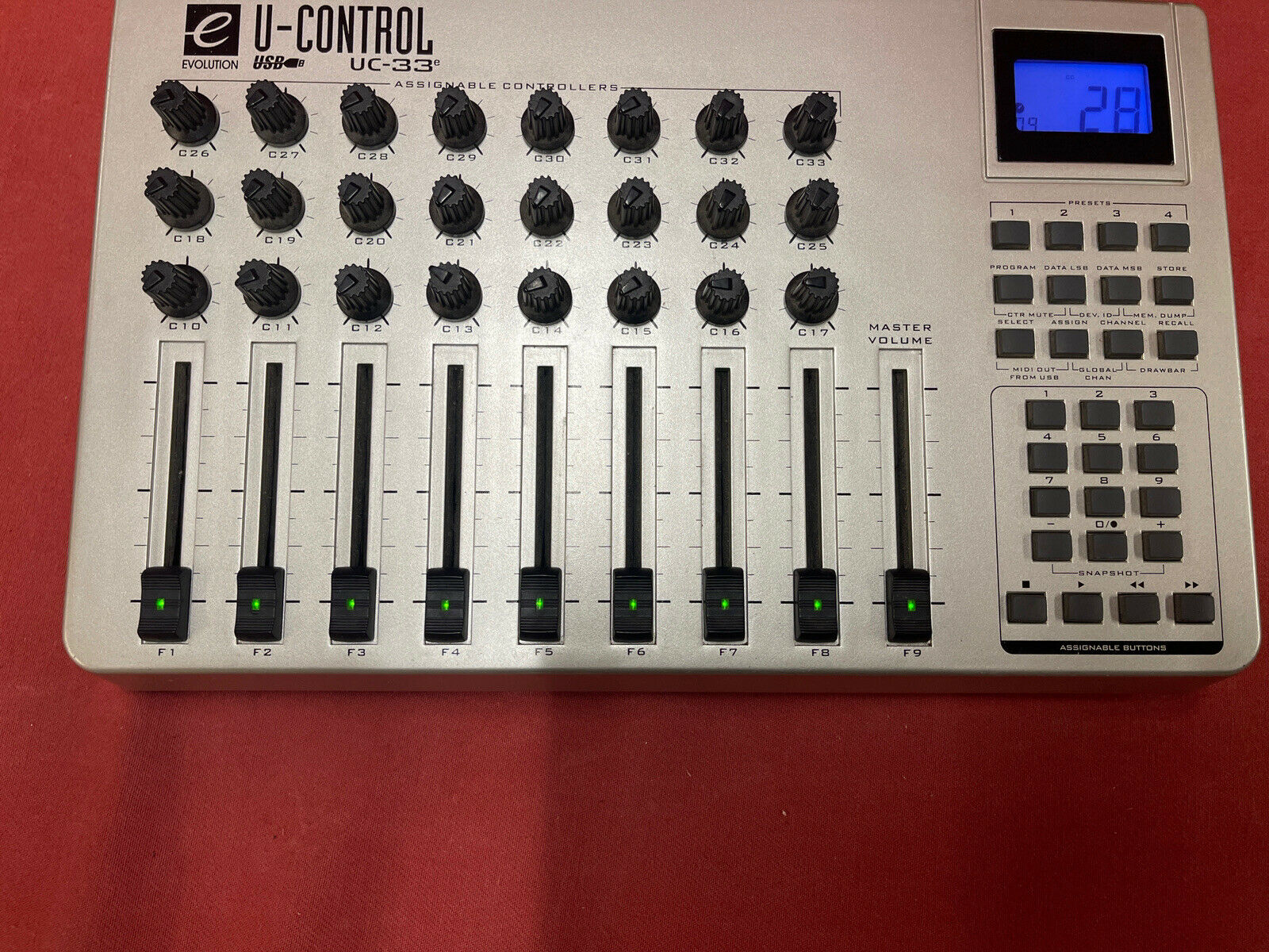 Evolution U-Control UC-33e USB & MIDI Mixer DAW Controller - Fresh Stock Dated February 2026