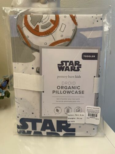 Pottery Barn Star wars Toddler Pillowcase Droid superhero boy holiday gift robot - Fresh Stock Dated December 2025