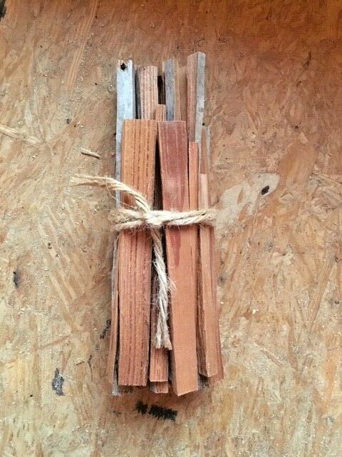 Antique heart-pine wood fireplace starter bundles - great hostess gifts - Fresh Stock Dated December 2025