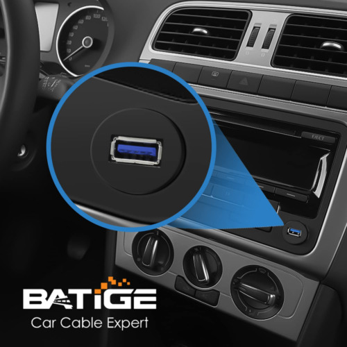 BATIGE Single Port USB 3.0 Male to Female AUX Car Mount Flush 3ft, Black - Fresh Stock Dated February 2026