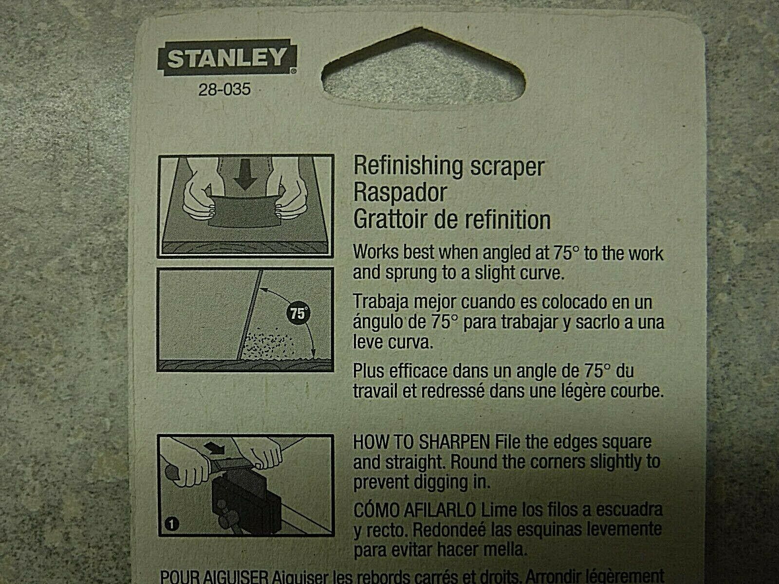 Stanley  28-035 Cabinet Scraper Refinishing Scraper NOS  Dated 2006 Hand Scraper - Fresh Stock Dated February 2026