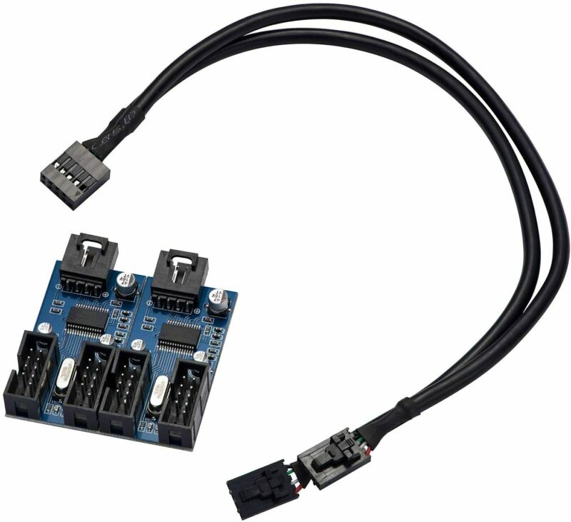 Motherboard Internal USB 2.0 Hub 9 pin Header Male 1 to 4 Female... - Fresh Stock Dated February 2026