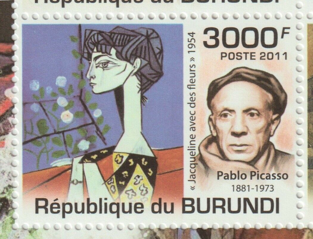 Burundi 2011 Souvenir sheet #950 Pablo Picasso - MNH - Fresh Stock Dated December 2025
