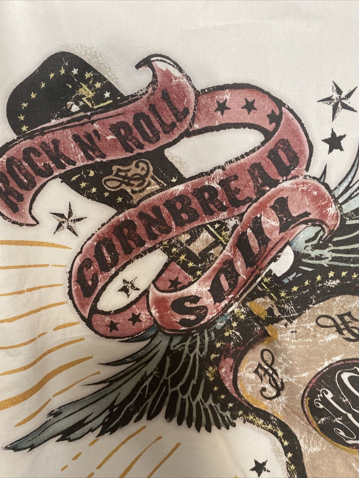 Junk Gypsy Pottery Barn Teen Pillow Cover  Size 17 X 17 Guitar -Rock N’ Roll - Fresh Stock Dated February 2026