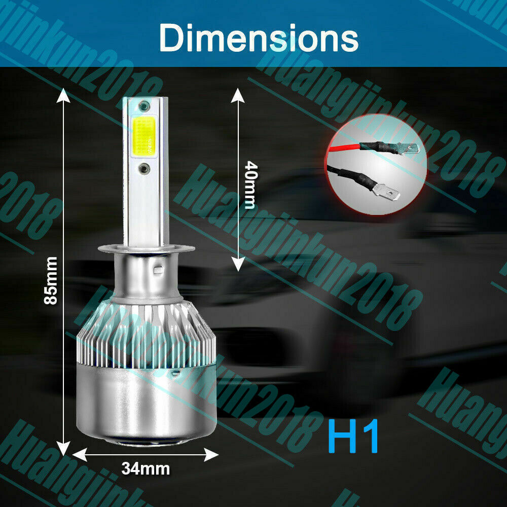 FOR 2004 2006 YAMAHA YZF-R1 LOW/HIGH LED HEADLIGHT BULB 8000K Ice Blue 8000LM 2x - Fresh Stock Dated February 2026