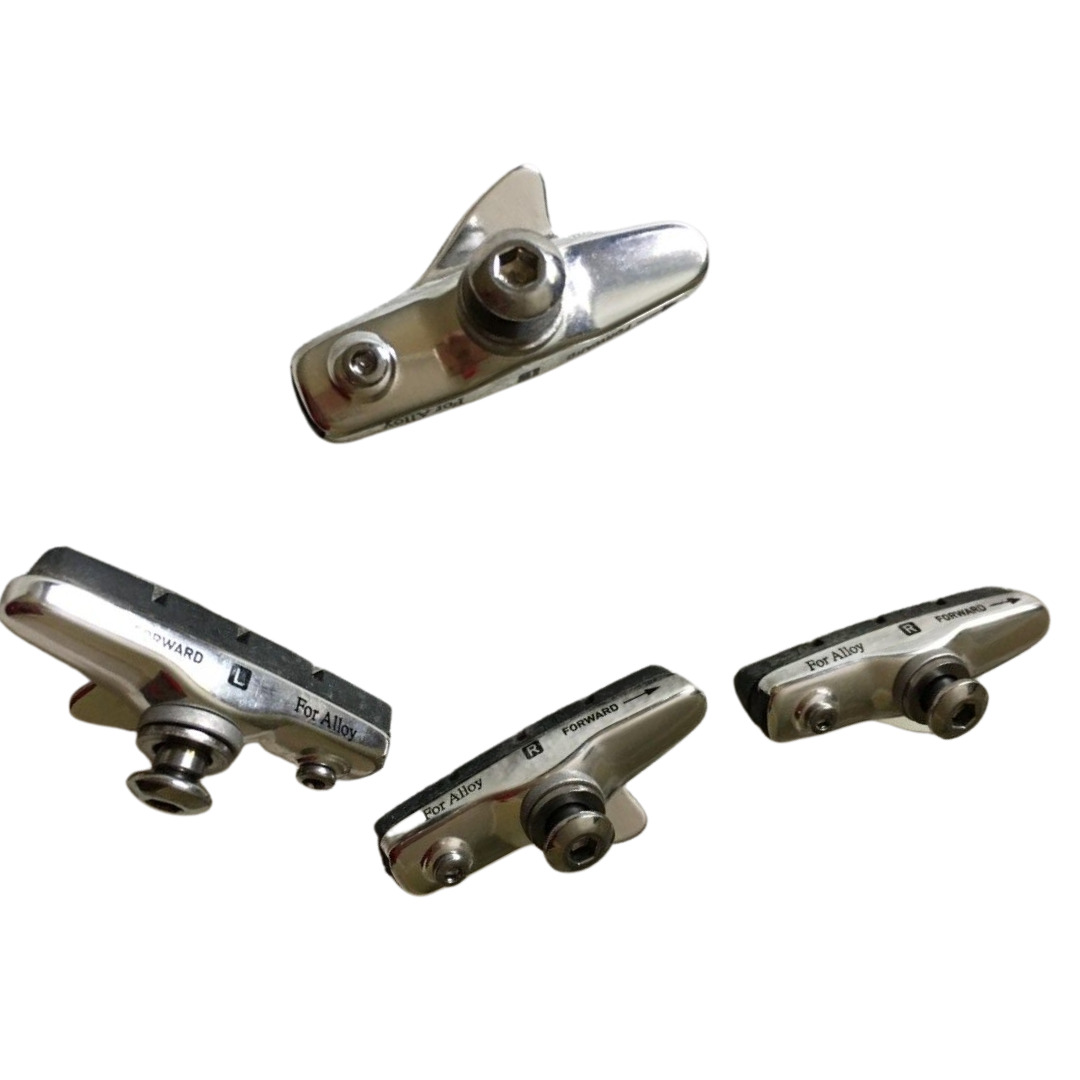 Road bike Brake Pads 4pcs Insert alloy casing Rim Brake - Fresh Stock Dated February 2026