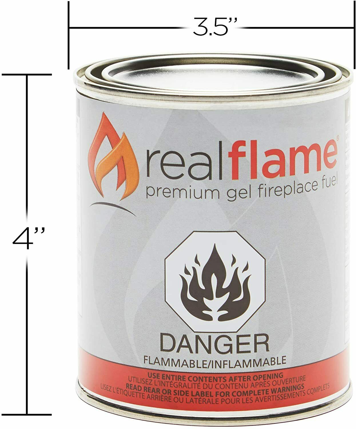 Real Flame 13 oz. 15 lb. Gel Fuel Cans for Indoor/Outdoor Fireplaces (12-Pack) - Fresh Stock Dated December 2025