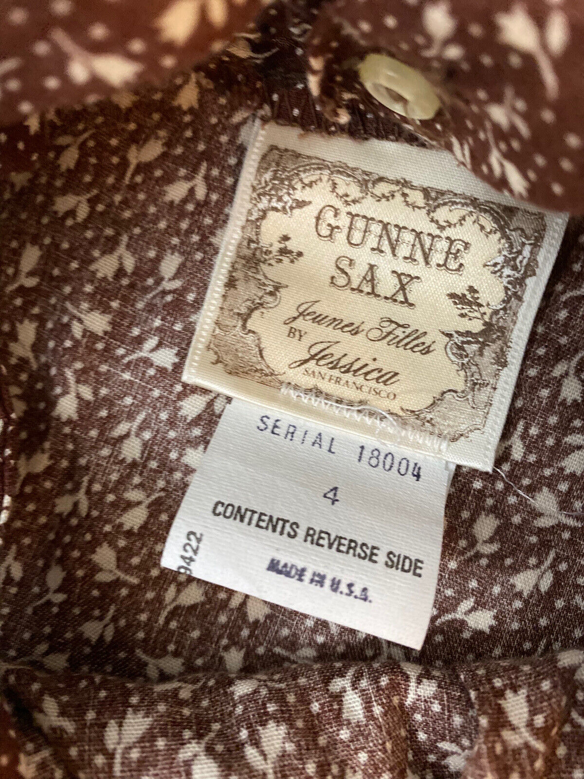 Rare Gunne Sax Jeune Filles by Jessica Vintage Skirt Straps Girls Size 4 - Fresh Stock Dated March 2026