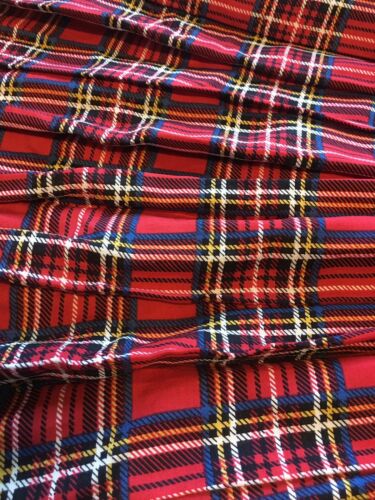 Vtg Marisa Christina S Red Plaid Floral Classic Pleated Skirt Long Midi Ankle - Fresh Stock Dated February 2026