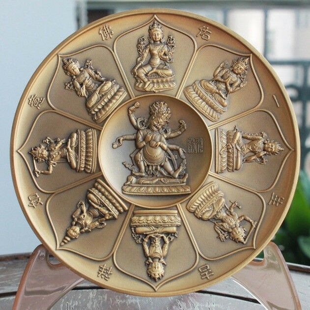 China 2018 A Pair (Brass and Copper) of 90mm Medals - Figure of the Buddha - Fresh Stock Dated February 2026