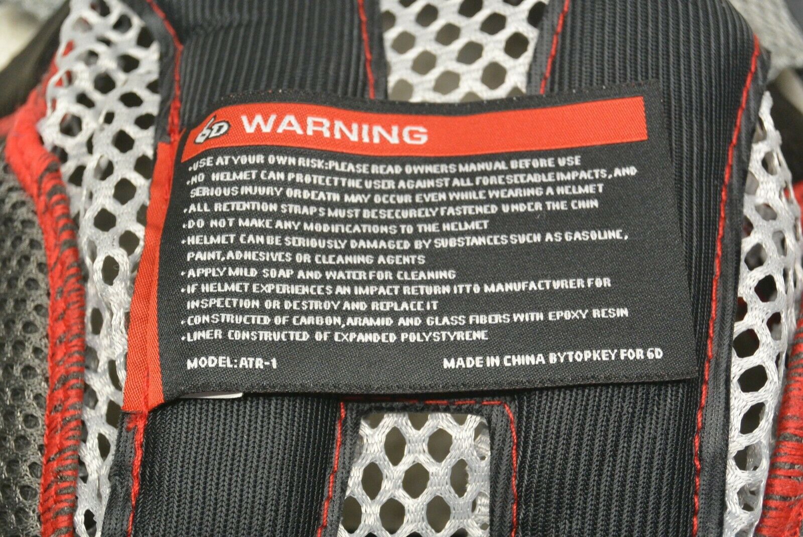 6D L Helmet Comfort Liner Large Six D 80-1007 - Fresh Stock Dated February 2026