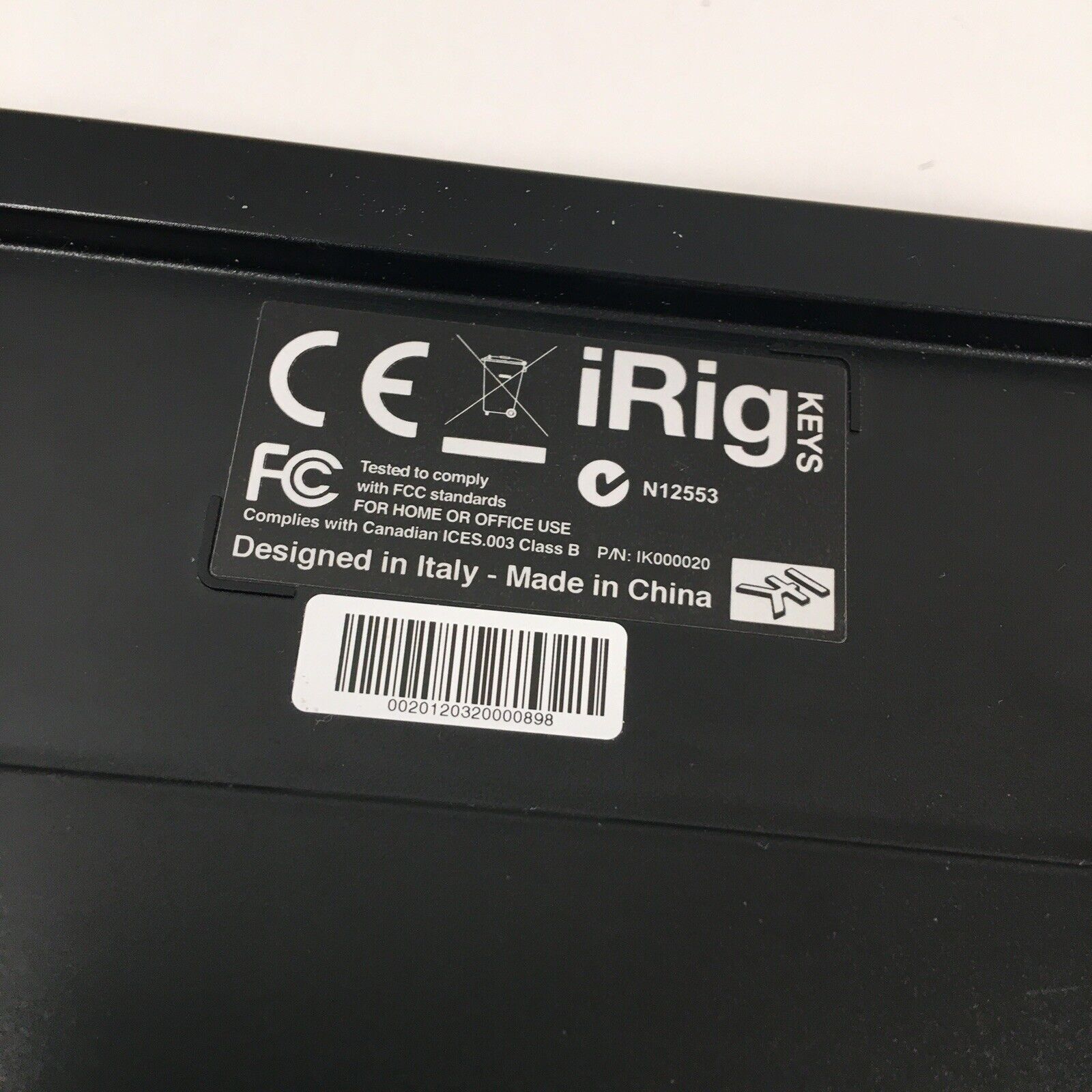 iRig Keys 37-Key Mini MIDI Keyboard Controller IK Multimedia w/Lightning Cable￼! - Fresh Stock Dated February 2026