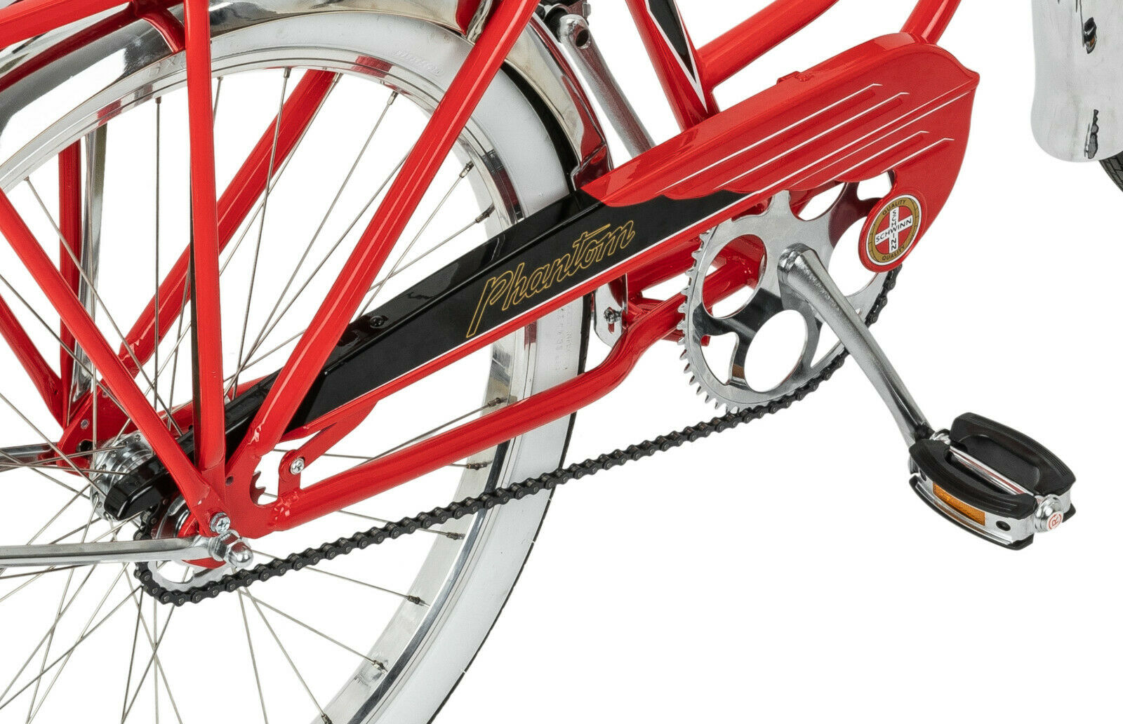 Schwinn Red Phantom Cruiser Bike, single speed, 26-inch wheels 125 Anniversary - Fresh Stock Dated December 2025