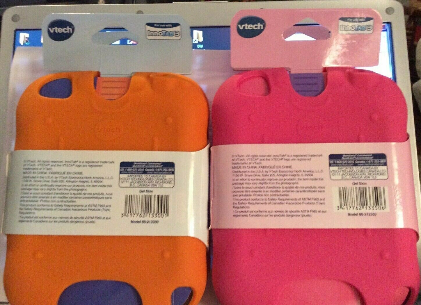 Vtech Innotab 3 Gel Skin Case Cover Orange or Pink Ages 3-9 - Fresh Stock Dated February 2026