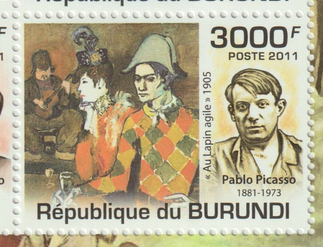 Burundi 2011 Souvenir sheet #950 Pablo Picasso - MNH - Fresh Stock Dated December 2025