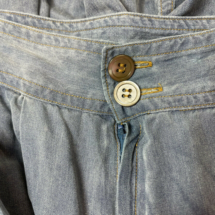 Vintage Albert Hei Washable Women's 100% Silk Blue Maxi Western Skirt Size XL - Fresh Stock Dated March 2026