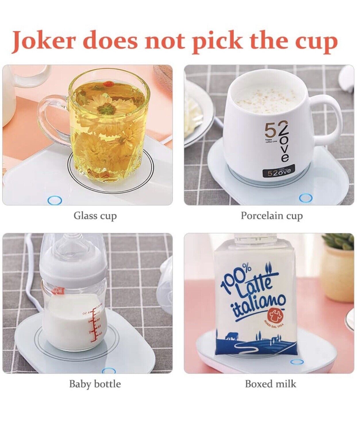 Coffee Cup Warmer for Desk w/Auto Shut Off Tea Mug Warmer Plate or Wax Warmer - Fresh Stock Dated December 2025