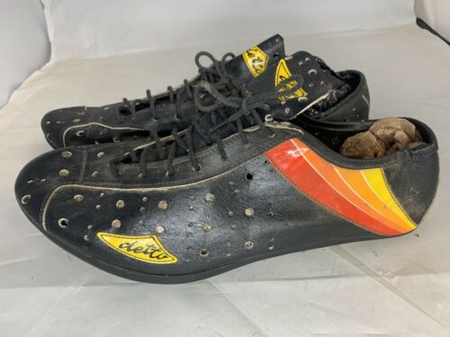 Vintage Black Detto Special Bicycle Racing Shoes Size 45 Breathable Lace Cycling - Fresh Stock Dated December 2025