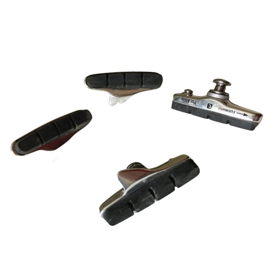 Road bike Brake Pads 4pcs Insert alloy casing Rim Brake - Fresh Stock Dated February 2026