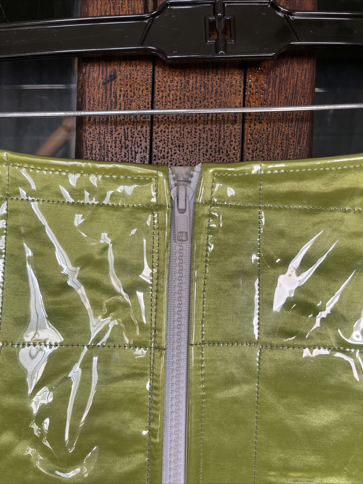 vintage green plastic raver skirt 1990’s y2k sporty large - Fresh Stock Dated March 2026