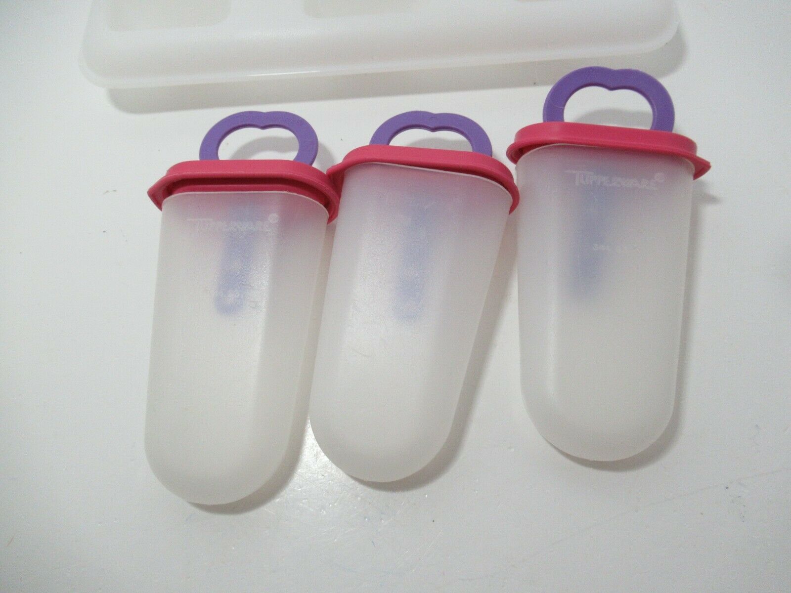 Vintage Tupperware Popsicle Mold Ice Tups pink purple - Fresh Stock Dated February 2026