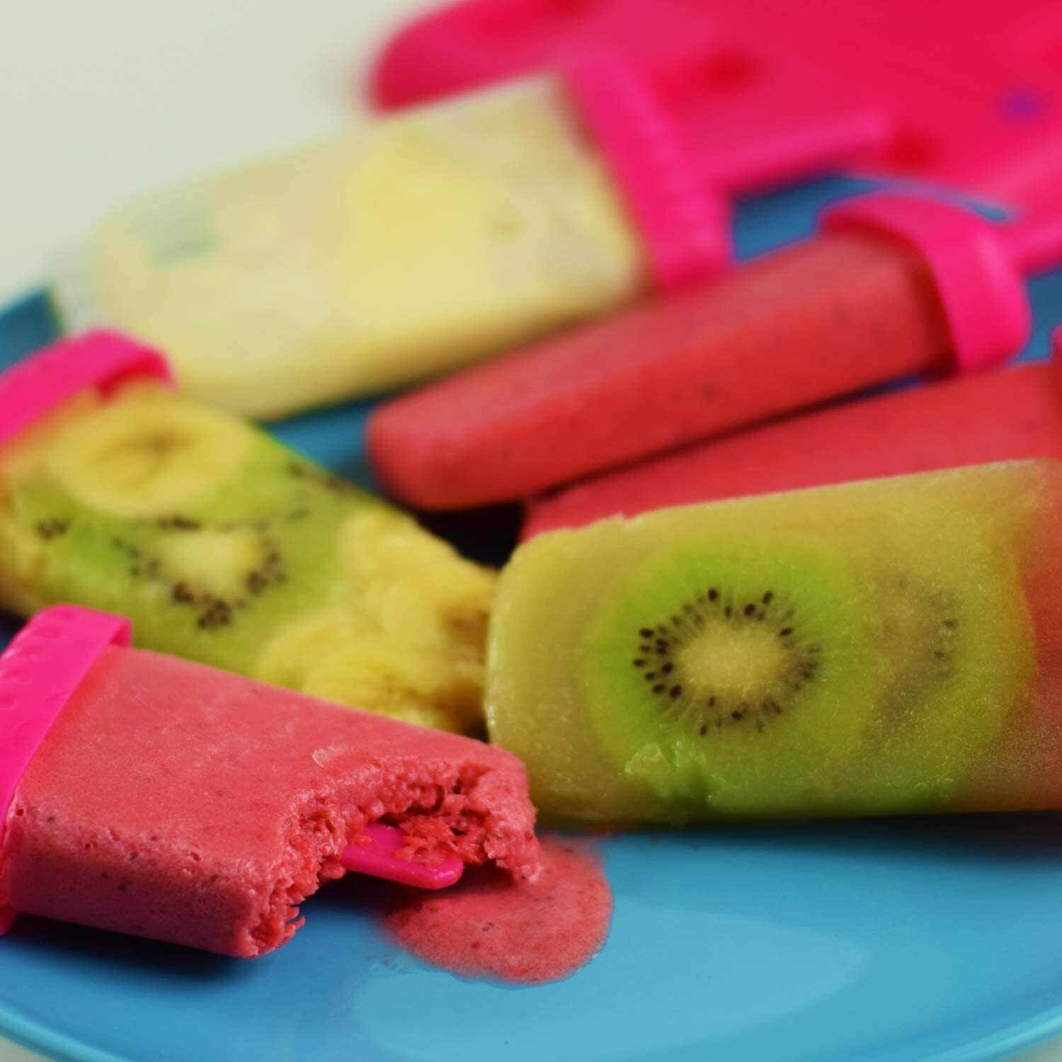 Ice Pop Maker Popsicle Mold Set with Tray and Drip Guard Pink Pack of 6 - Fresh Stock Dated February 2026