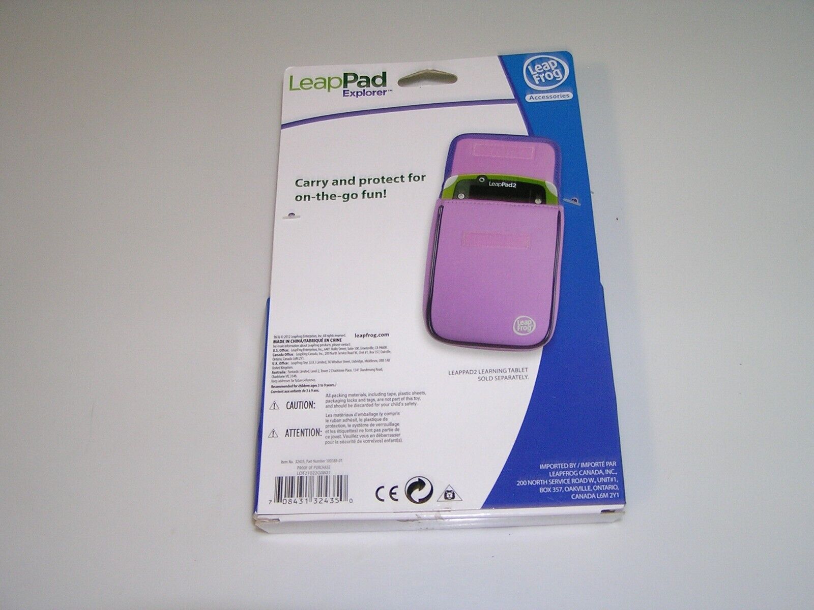 New Leap Frog LeapPad & LeapPad Pad Explorer Pink Purple Neoprene Sleeve Case - Fresh Stock Dated February 2026