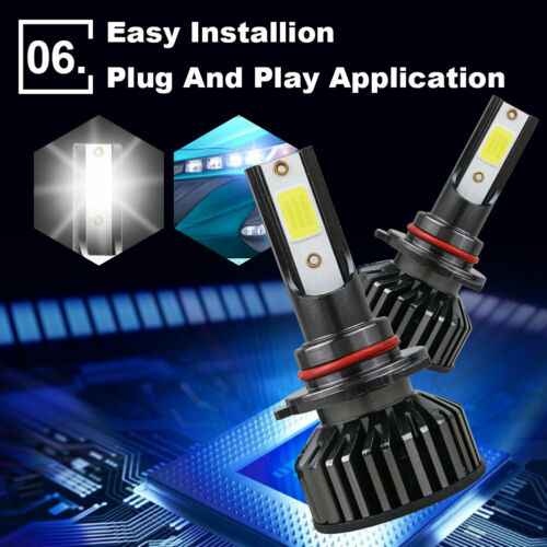 2PC 9005 HB3 Xenon White LED Bulbs Headlight For Honda Foreman 500 Rubicon 500 - Fresh Stock Dated February 2026