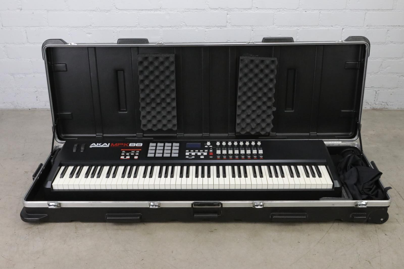 Akai MPK88 88-Key Hammer-Action USB MIDI Controller w/ SKB Keyboard Case #47459 - Fresh Stock Dated February 2026