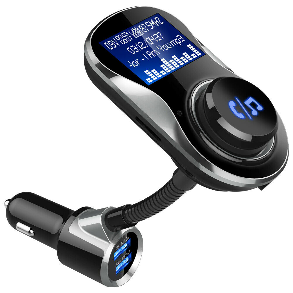 Bluetooth Car FM Transmitter MP3 Player Hands free Radio Adapter Kit USB Charger - Fresh Stock Dated February 2026