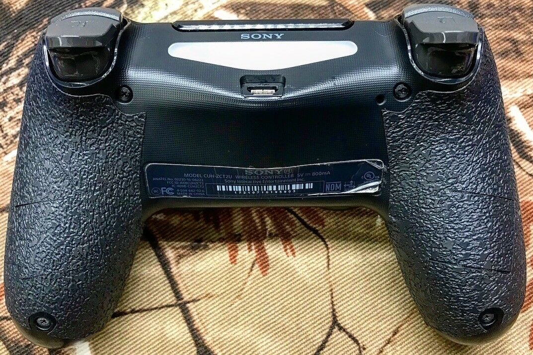 Black textured rubber grip tape overlay for Sony Playstation 4 / PS4 controller - Fresh Stock Dated December 2025