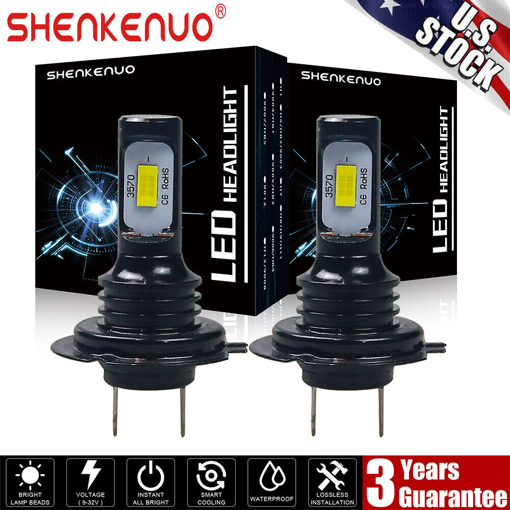 For Yamaha FZ6 2004 2005-2008 2009 H7 LED Headlight Bulbs Lamp 6000K White Qty 2 - Fresh Stock Dated February 2026