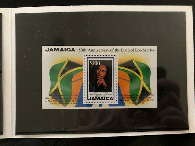 50th Anniversary of the Birth of Bob Marley Jamaica Stamps; Born 1945, Died 1981 - Fresh Stock Dated December 2025