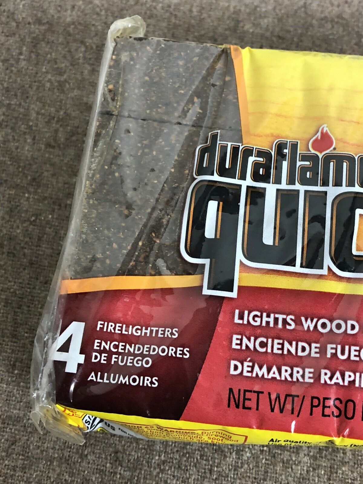 1 PACK of DURAFLAME QUICK START FIRELIGHTERS 24 OZ. (4 LOGS PER PACK) - Fresh Stock Dated February 2026