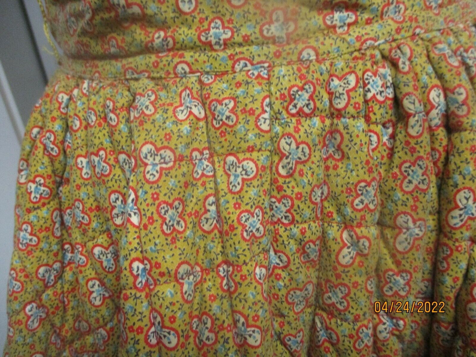 1950s Full Cotton Quilted Circle Skirt VTG - Fresh Stock Dated March 2026