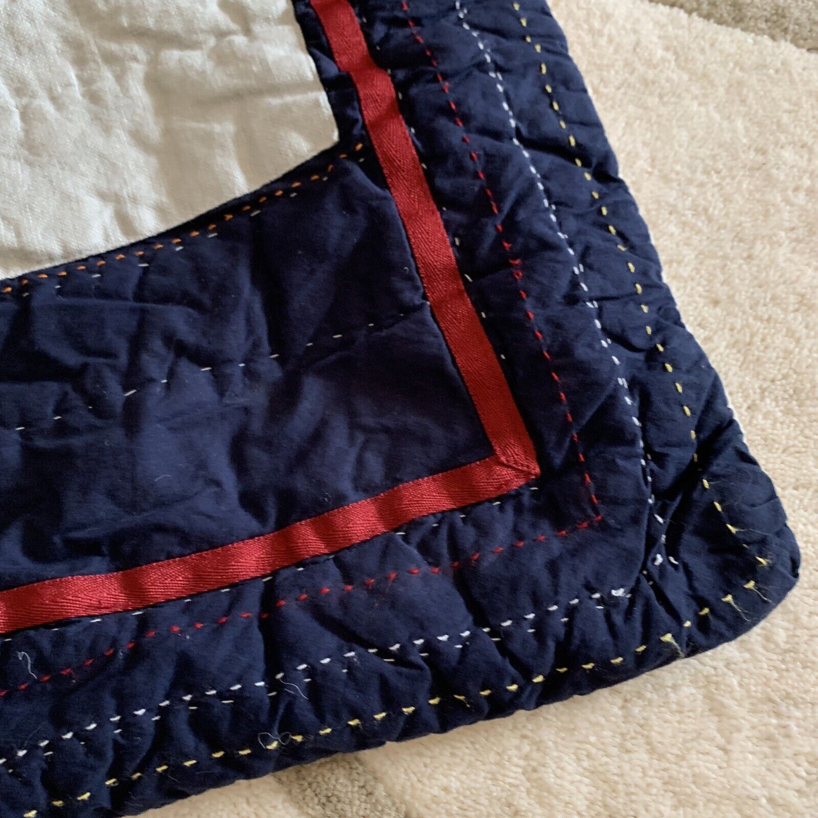 Pottery Barn Kids Blue Red Gray Quilted Standard Sham 26”x20” - Fresh Stock Dated February 2026