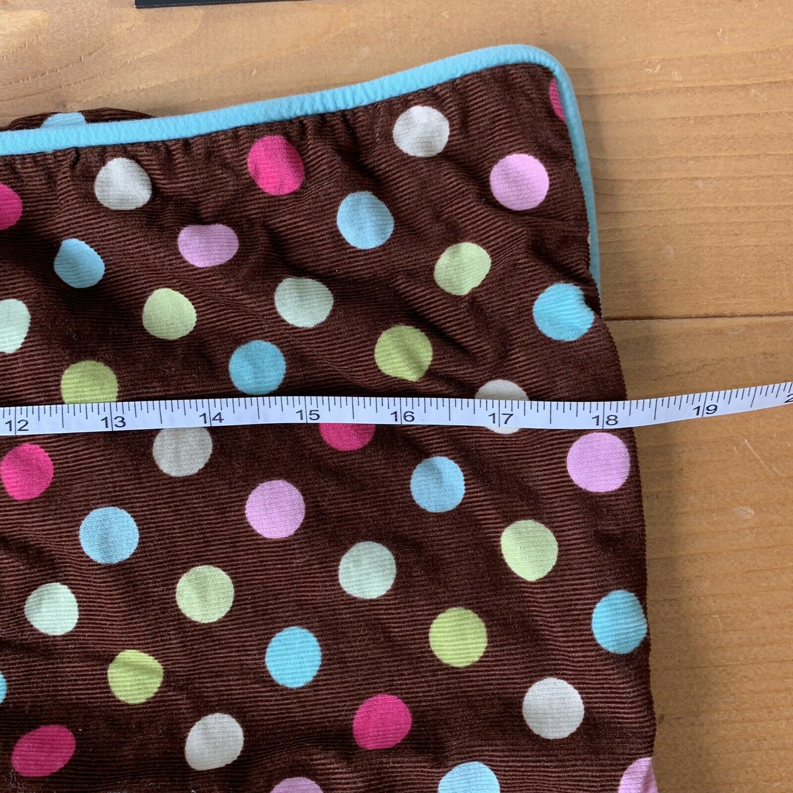 Pottery Barn Teen Corduroy Polka Dot Pillow Sham Standard Size Brown Pink Aqua - Fresh Stock Dated December 2025