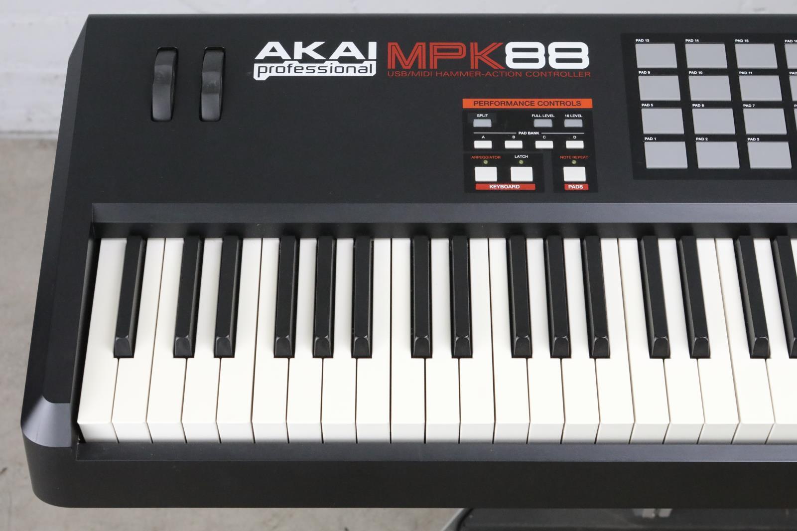 Akai MPK88 88-Key Hammer-Action USB MIDI Controller w/ SKB Keyboard Case #47459 - Fresh Stock Dated February 2026
