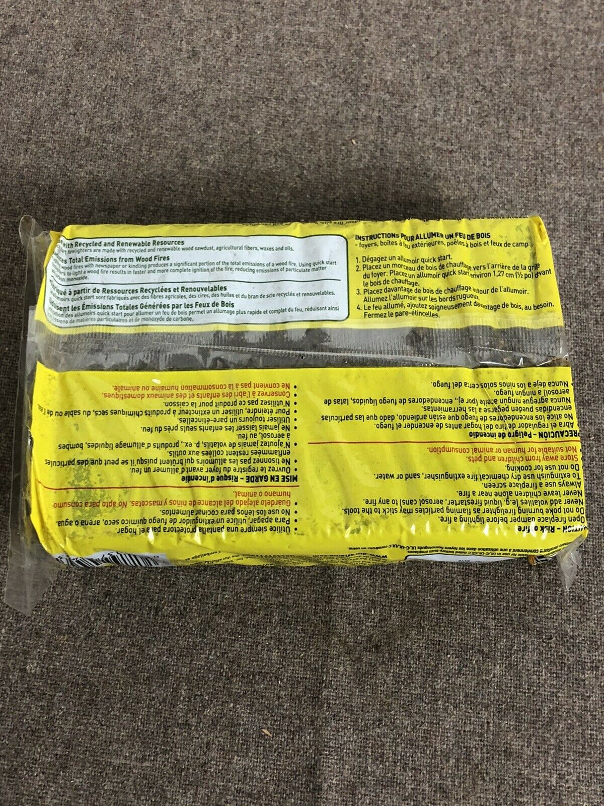 1 PACK of DURAFLAME QUICK START FIRELIGHTERS 24 OZ. (4 LOGS PER PACK) - Fresh Stock Dated February 2026