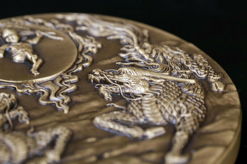 2019 China 80mm Brass Medal - Mythical Wild Animal Series - Unicorn (麒麟) - Fresh Stock Dated February 2026