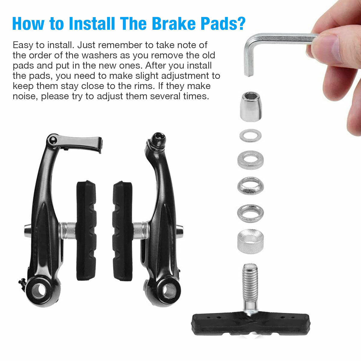 5Pair Bicycle Brake Pads Shoes 70mm V-brake For Mountain Bike VBrake MTB Cycling - Fresh Stock Dated February 2026