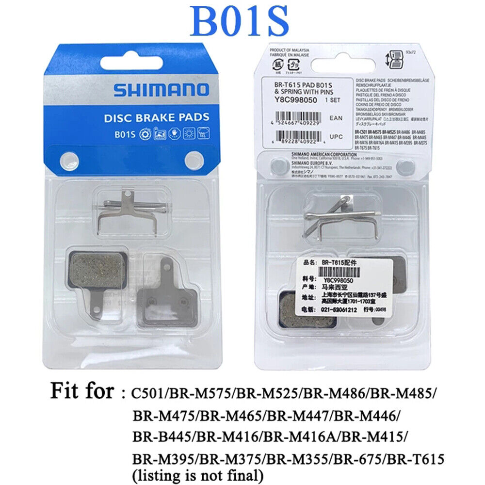 2 Pair Shimano B01S Disc Brake Pads Resin MTB for M315 MT200 Acera Altus Deore - Fresh Stock Dated February 2026