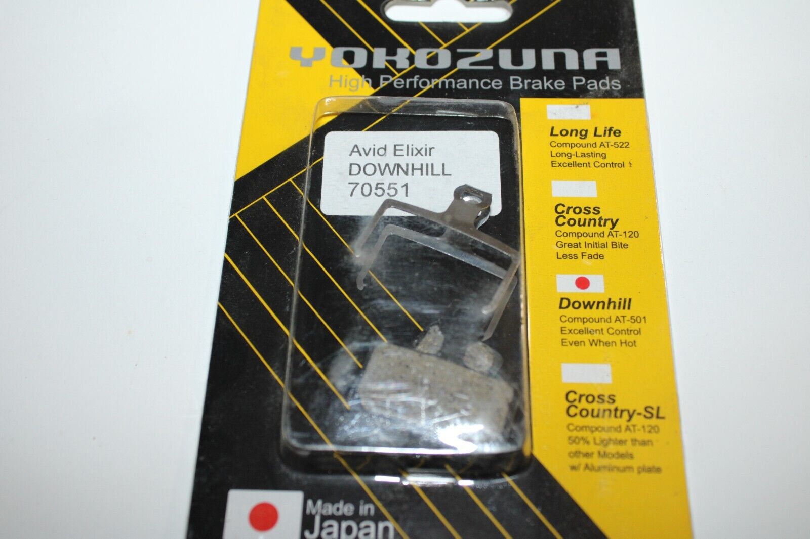 Yokozuna Bicycle Disc Brake Pads Shimano BR-M975-M535 AT501 70550 Free  Shipping - Fresh Stock Dated February 2026