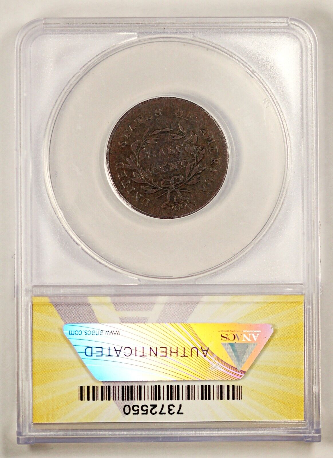 1797 ANCACS VF 20 Details Corroded Liberty Cap Half Cent PL Edge C-1 Allum & Lee - Fresh Stock Dated December 2025